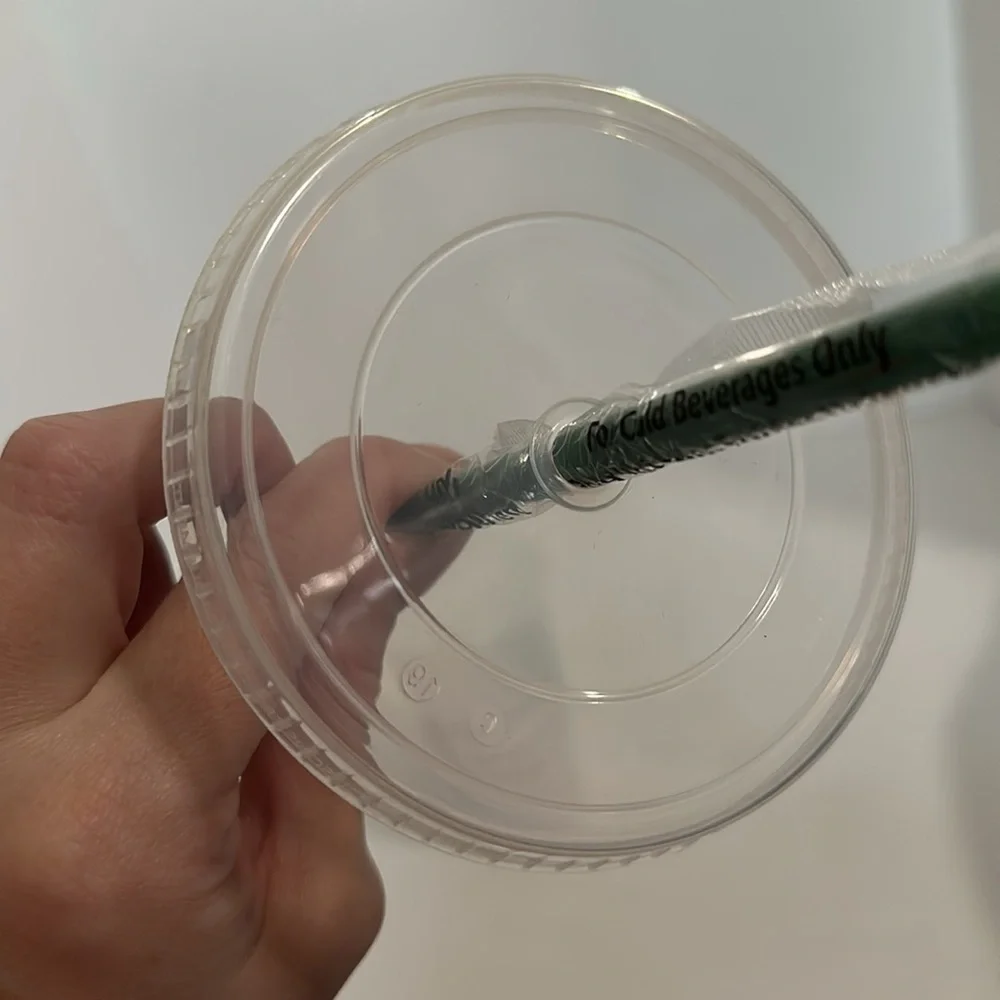 Starbucks Reusable Plastic Cup Clear Frosted nwt